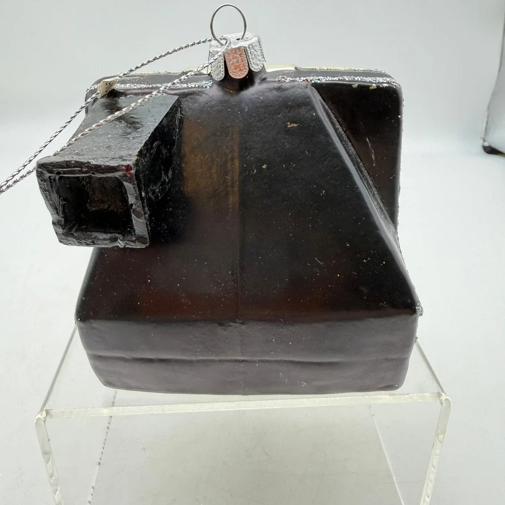 Instant polaroid Camera Glass Christmas Ornament Retro Photography